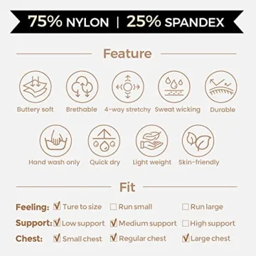 Aoxjox Women's Define Sculpt Bandeau Sports Bra Workout Essential