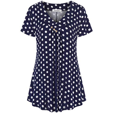 Ninedaily Women's Polka Dot Summer Tops 2025 - Trendy V Neck Blouse
