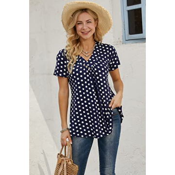 Trendy 2025 Women's Polka Dot Summer Tops - Ninedaily