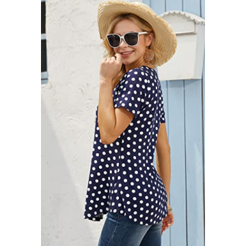 Trendy 2025 Women's Polka Dot Summer Tops - Ninedaily