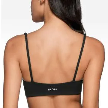 INGIA Women's Low Support Square Scoop Neck Sports Bra