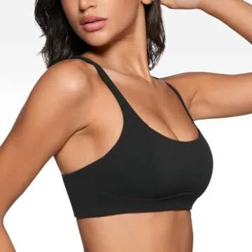 INGIA Women's Low Support Square Scoop Neck Sports Bra