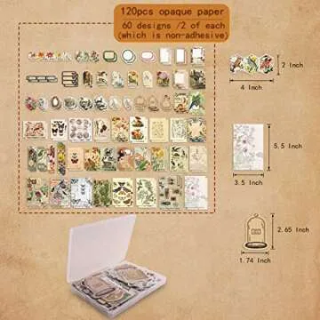 200Pcs Vintage Scrapbook Stickers for Creatives