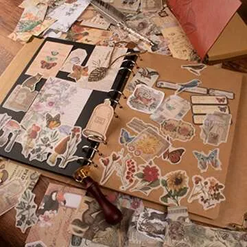 200Pcs Vintage Scrapbook Stickers for Creatives