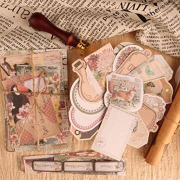 200Pcs Vintage Scrapbook Stickers for Creatives