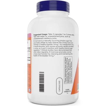 Now Foods D Mannose 500 mg - Vegan Supplement for Urinary Tract