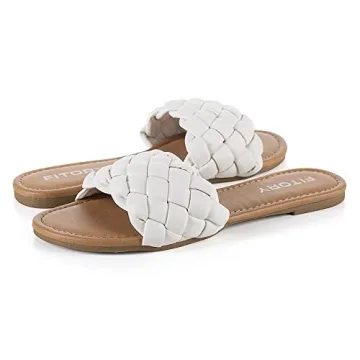 FITORY Women's Stylish Flat Sandals for Summer Comfort