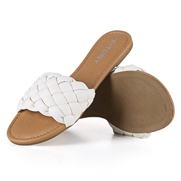 FITORY Women's Stylish Flat Sandals for Summer Comfort