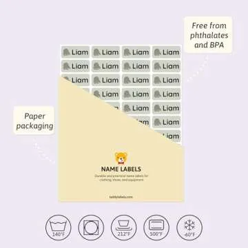 Personalized Waterproof Name Labels for Kids (60)