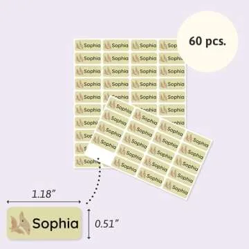 Personalized Waterproof Name Labels for Kids (60)
