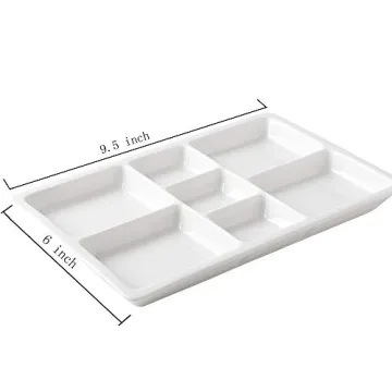 Ceramic Artist Paint Palette with 7 Mixing Wells
