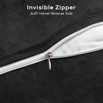 Ashler HOME DECO Pack of 2 Decorative Luxury Style Black Faux Fur Throw Pillow Case Cushion Cover 18 x 18 Inches 45 x 45 cm