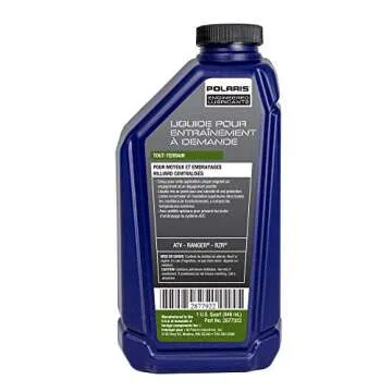Polaris All-Season Demand Drive Fluid for Front Gearcase and Centralized Clutch, Fits All RANGER, GENERAL, ATV, ACE Models, Fits Specific RZR Models, All-Terrain Formula, 1 Quart, Qty 1-2877922