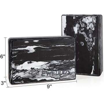 Ewedoos Yoga Blocks 2 Pack Eco Friendly Yoga Block High-Density Non-Slip Yoga Block Set for Yoga Pilates