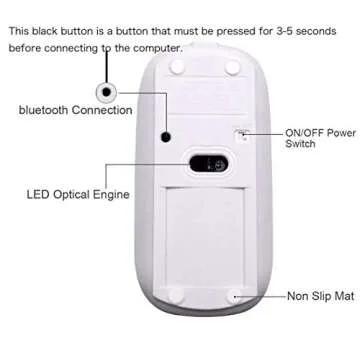 KLO Bluetooth Mouse for MacBook and Laptops - Silver