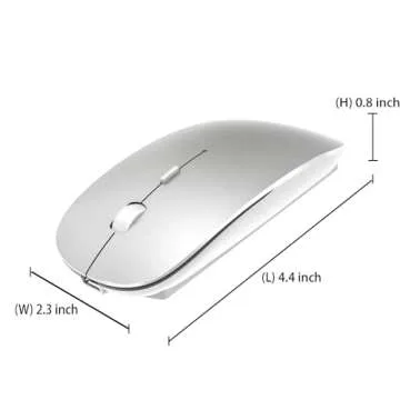 KLO Bluetooth Mouse for MacBook and Laptops - Silver