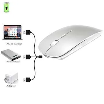 KLO Bluetooth Mouse for MacBook and Laptops - Silver