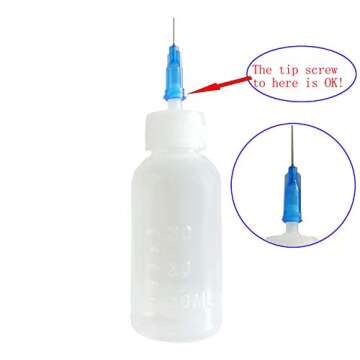 KUYLENT Multi-Purpose Precision Applicator Set with 6pcs 1 Oz Plastic Squeeze Bottles and 20 Tip for...