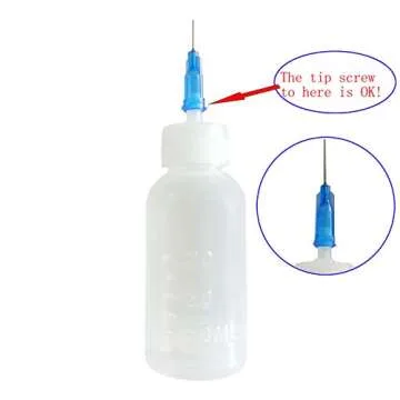 KUYLENT Multi-Purpose Precision Applicator Set with 6pcs 1 Oz Plastic Squeeze Bottles and 20 Tip for...