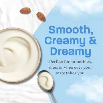 Kite Hill Plain Unsweetened Almond Milk Yogurt, 16 Ounces, Dairy Free