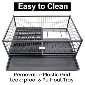 Homey Pet Whelping Box for Puppies with Lockable Wheels