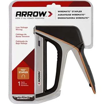 Arrow T25X Heavy Duty Staple Gun for Low Voltage Cables and Wires, Christmas and Holiday Lights, and Lighted Decorations