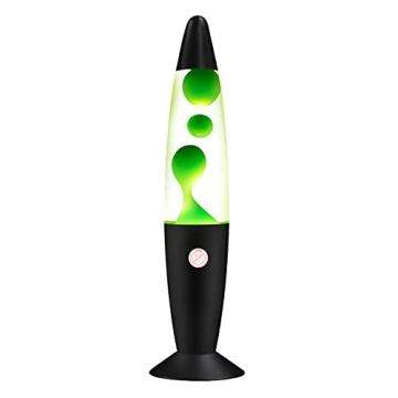 Vanful Green Magma Liquid Motion Lamp with Black Base for Relaxation and Mood Lighting
