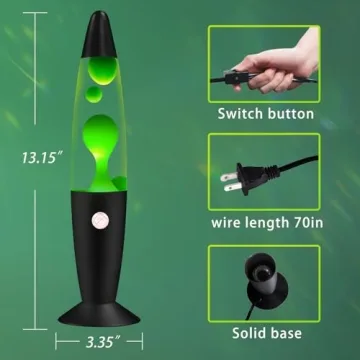 Vibrant Green Magma Liquid Motion Lamp for Home Decor