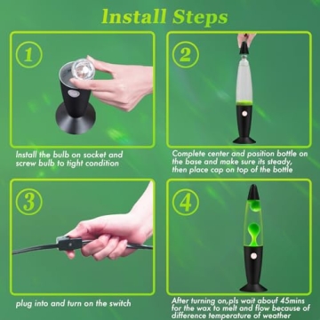 Vibrant Green Magma Liquid Motion Lamp for Home Decor