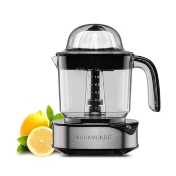 Luukmonde Electric Citrus Juicer 1.2L - Powerful Motor & LED Lamp for Citrus Juicing