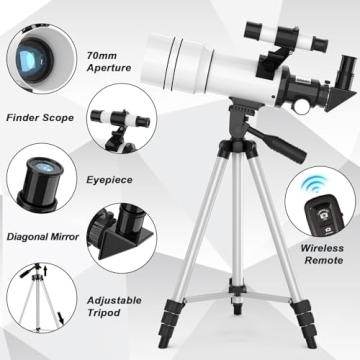 ToyerBee 70mm Refractor Telescope for Beginners and Kids