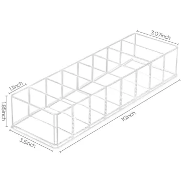 HBlife Makeup Organizer with 8 Clear Compartment Spaces