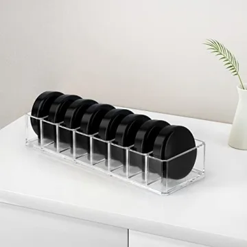 HBlife Makeup Organizer with 8 Clear Compartment Spaces
