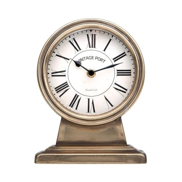 NIKKY HOME Vintage Gold Mantle Clock for Home Décor