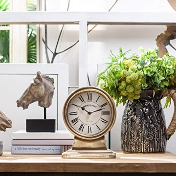 NIKKY HOME Vintage Gold Mantle Clock for Home Décor