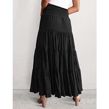 HAEOF Women's Bohemian Maxi Skirt for All Seasons