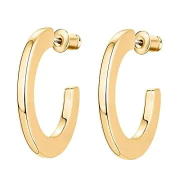 PAVOI 14K Yellow Gold Hoop Earrings - Elegant & Hypoallergenic