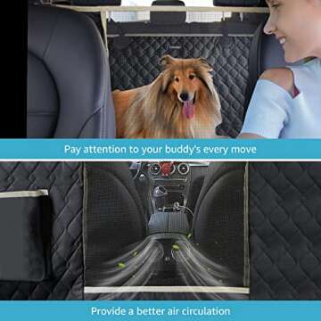 Lassie Dog Car Seat Covers for Back Seat Waterproof with Mesh Visual Window Durable Scratchproof Non...