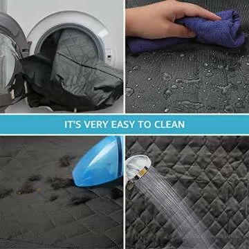 Lassie Dog Car Seat Covers for Back Seat Waterproof with Mesh Visual Window Durable Scratchproof Nonslip Dog Car Hammock with Universal Size Fits for Cars, Trucks & SUVs