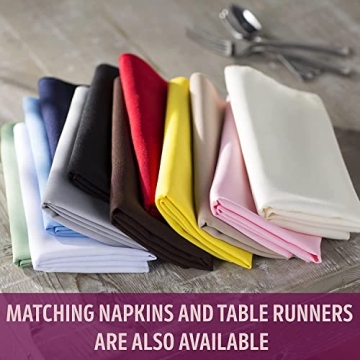 LA Linen Polyester Poplin Tablecloth - Durable & Elegant Hot Pink