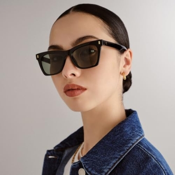 AIRE BELLATRIX Women's Sunglasses Black Cat-Eye Sustainable