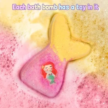 Mermaid Bath Bombs for Kids with Surprise Jewelry Inside
