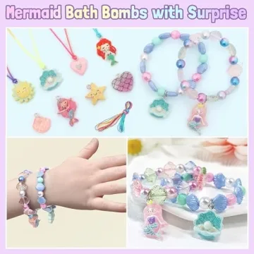 Mermaid Bath Bombs for Kids with Surprise Jewelry Inside