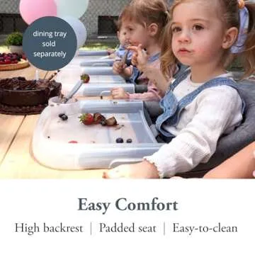 Inglesina Fast Table Chair, Stone Gray Melange - Portable High Chair for Baby & Toddlers 6-36 Months - Fits Tables 0.8'' - 3.5'' - Collapsible and Compact Design Space Saving - Travel Bag Included