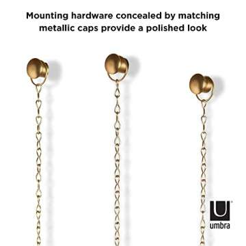 Umbra fotochain photo display, 4" x 6" and 4" x 4", Matte-brass