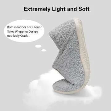 Spesoul Fuzzy House Slippers for Women Men Indoor Closed Back Lightweight Cozy Faux Furry Lining Barefoot House Shoes Slipper Socks for Bedroom Home Office Yoga Outdoor Walking Shoes 8.5-9.5 Women/6.5-7.5 Men