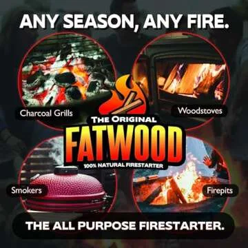 Betterwood 10 Pound Fatwood Natural Pine Firestarter 1 Pack for Campfire, BBQ, or Pellet Stove, Non Toxic and Water Repellent