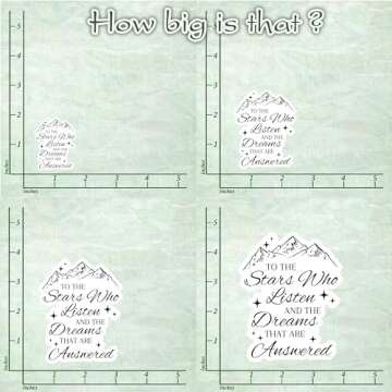 314PI (3pcs) to The Stars Who Listen Sticker, Inspirational Stickers, Water Assitant for Laptop, Phone, Kindle Stickers, Bookish Stickers, Mental Health Stickers, Mental Health Awareness (Size 3")