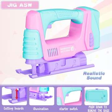 Tool Kit for Kids, 33 pcs Kids Tool Set Toddler Tools Set Includes Toy Chainsaw, Electric Toy Drill, Pretend Play Construction Toys for 3 4 5 6 +Year Old Boys Girls, Best Birthday Gift for Kids