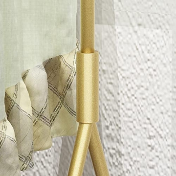 Stylish HOMEKAYT Gold Clothing Rack on Wheels